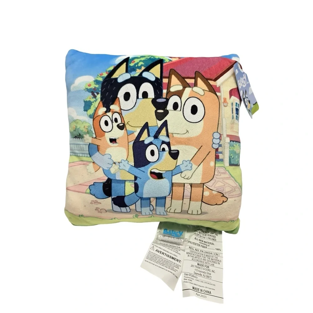 Bluey Kids Bath Set Bundle‎ Towel Bath Buddy Plush Pillow Cartoon Gift
